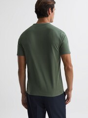 Reiss Ivy Green Melrose Cotton Crew Neck T-Shirt - Image 5 of 5