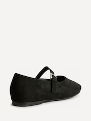 Svart semsket skinn - Linzi Nadira Mary Jane Style Flats - Bilde 4 av 5