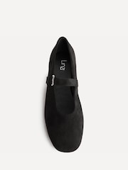 Svart semsket skinn - Linzi Nadira Mary Jane Style Flats - Bilde 5 av 5