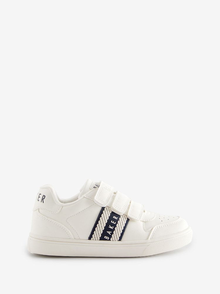 Blanc/Bleu - Baskets à ruban de marque Baker by Ted Baker garçon - Image 1 of 6