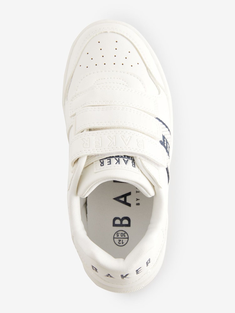 Blanc/Bleu - Baskets à ruban de marque Baker by Ted Baker garçon - Image 3 of 6