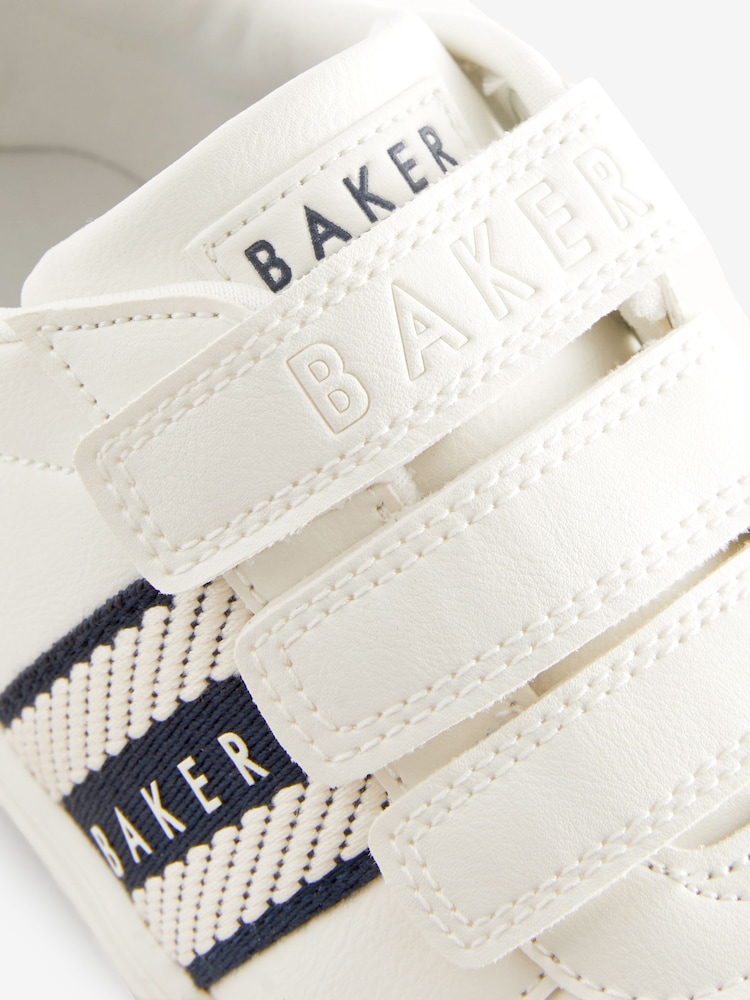Blanc/Bleu - Baskets à ruban de marque Baker by Ted Baker garçon - Image 4 of 6