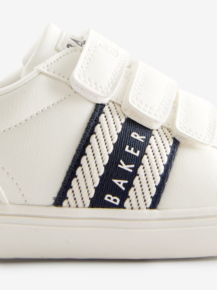 Blanc/Bleu - Baskets à ruban de marque Baker by Ted Baker garçon - Image 5 of 6