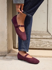 Rød - Linzi Nadira Mary Jane Style Flats - Bilde 1 av 5