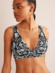 Boden Black Twisted Classic Bikini Top - Image 1 of 6