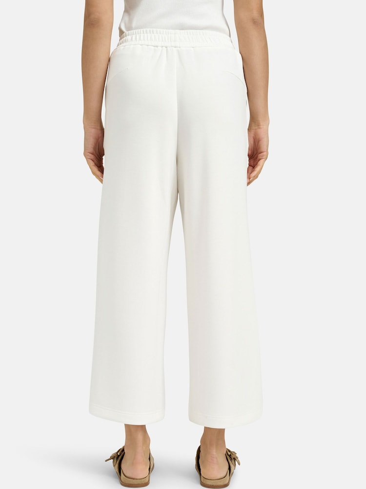 Smith & Soul White Wide Leg Cropped Scuba Trousers - Image 2 of 6