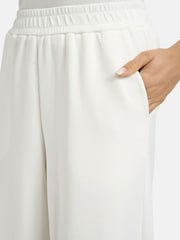 Smith & Soul White Wide Leg Cropped Scuba Trousers - Image 5 of 6