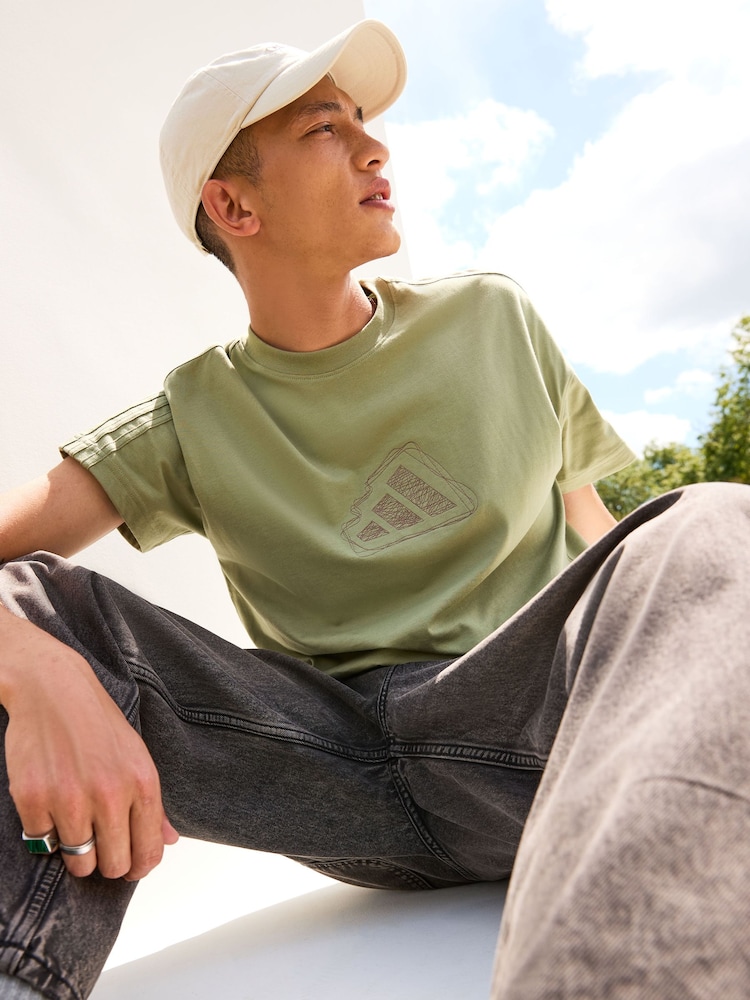 Zielony - Koszulka adidas All SZN w 100% z bawełny - Image 3 of 8