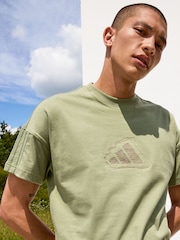 adidas Green All SZN 100% Cotton T-Shirt - Image 5 of 8