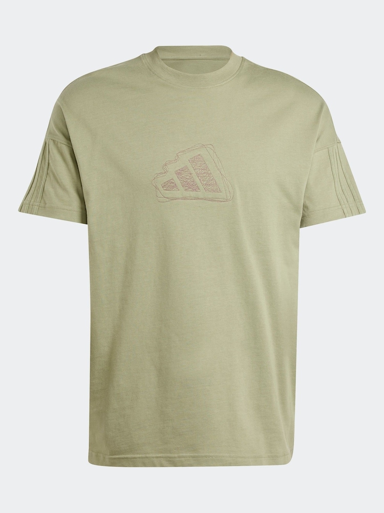 adidas Green All SZN 100% Cotton T-Shirt - Image 8 of 8