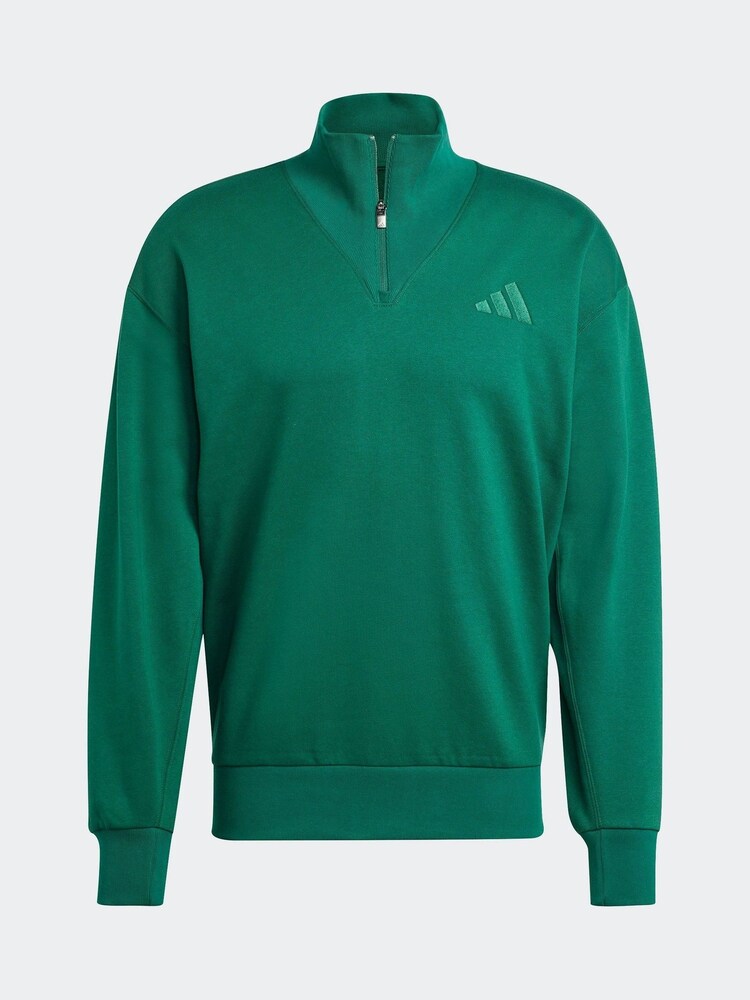 أخضر - adidas All SZN 1/4Z Sweatshirt - صورة 5 من 5