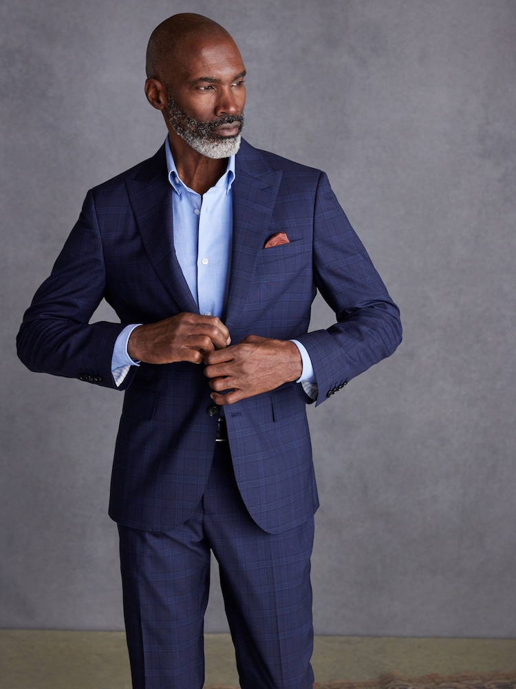 Blue Signature TG Di Fabio Italian Wool Suit Jacket - Image 1 of 12