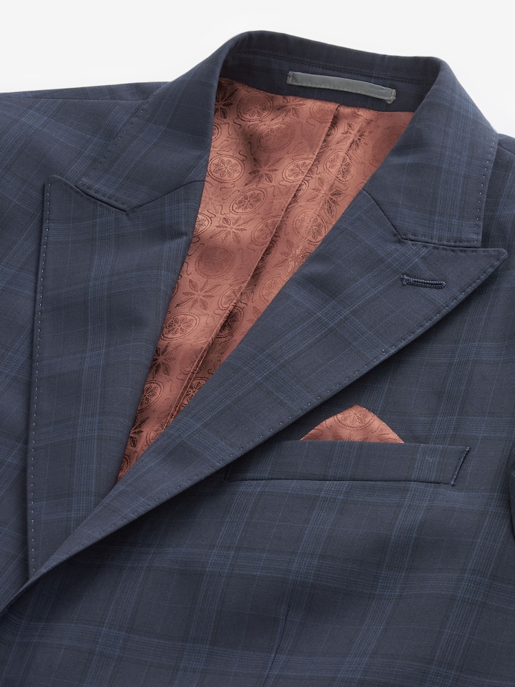 Bleu - Signature TG Di Fabio Italian Wool Suit Jacket - Image 7 of 12