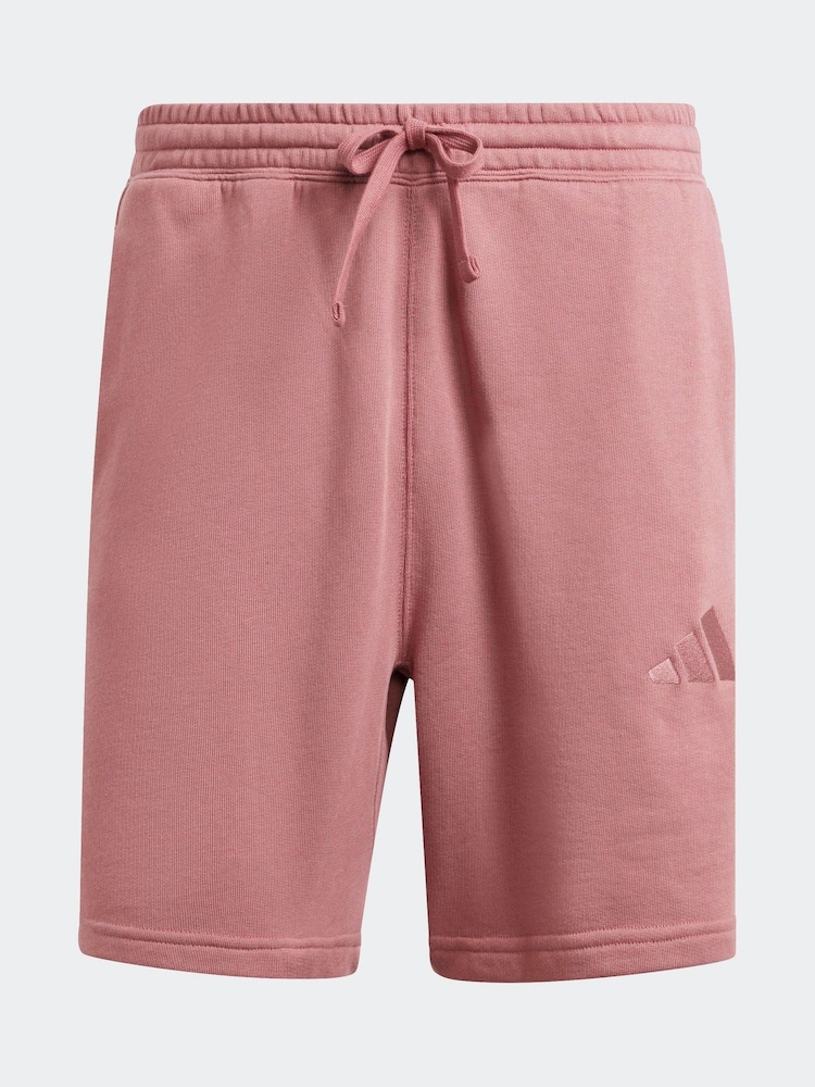 adidas Red 100% Cotton All SZN Shorts - Image 4 of 4 adidas Red 100% Cotton All SZN Shorts - Image 4 of 4