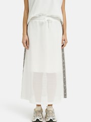 Smith & Soul White Stretch Jersey Mesh Midi Skirt - Image 1 of 7