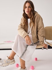 Smith & Soul White Stretch Jersey Mesh Midi Skirt - Image 7 of 7