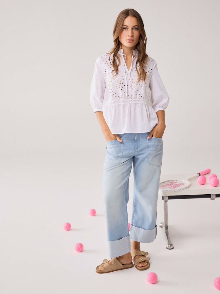 Smith & Soul White Embroidered Boho Blouse - Image 6 of 6 Smith & Soul White Embroidered Boho Blouse - Image 6 of 6