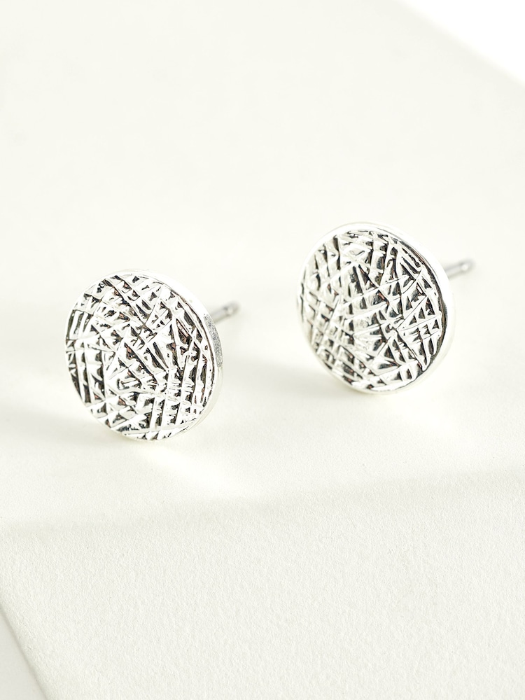 PILGRIM Silver Plated Wynonna Rustic Earrings - Image 1 of 3