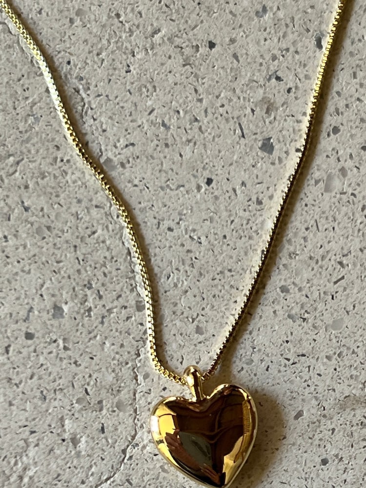 PILGRIM Gold Sophia Recycled Large Heart Necklace - Image 1 of 8