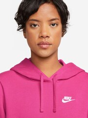 Nike Fushsia Pink Sportswear Club Fleece Pullover Hoodie - Image 3 of 3