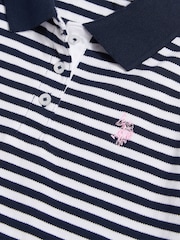 U.S. Polo Assn Blue Striped Polo Shirt - Image 6 of 6