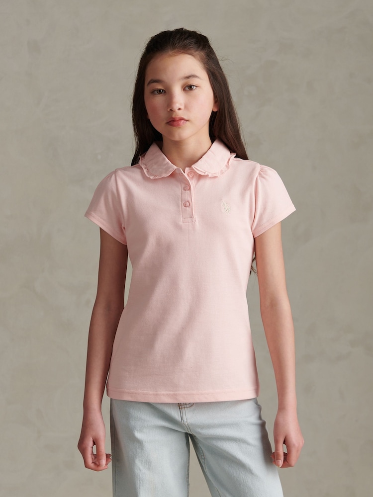 U.S. Polo Assn Frill Collar Polo Shirt - Imagen 1 de 6