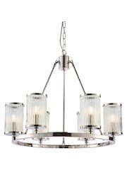 Gallery Home Silver Large Yazmin Pendant Ceiling Light - Image 4 of 5