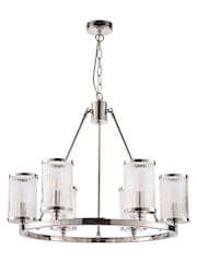 Gallery Home Silver Large Yazmin Pendant Ceiling Light - Image 5 of 5