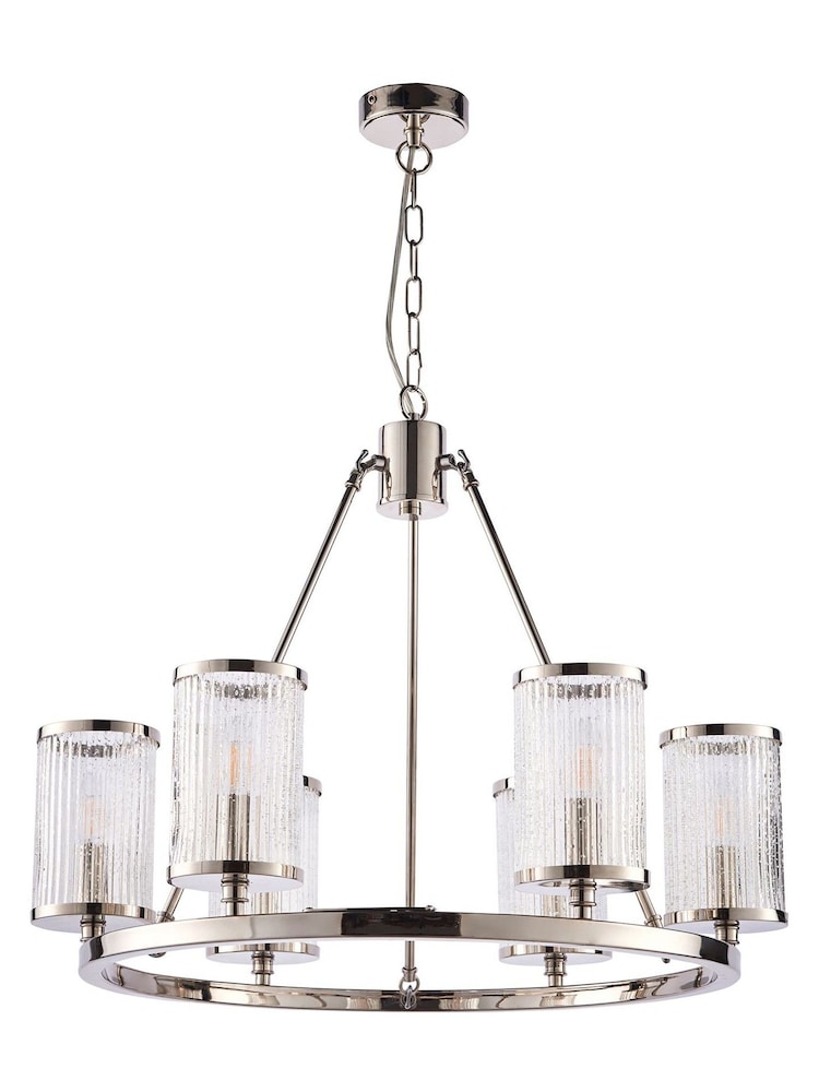 Gallery Home Silver Large Yazmin Pendant Ceiling Light - Image 5 of 5