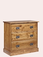 Laura Ashley Honey Gold Garrat 3 Drawer Chest - Image 3 of 5