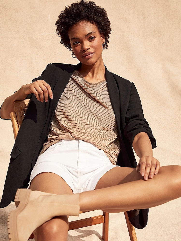 Mint Velvet Black Shawl Collar Blazer - Image 1 of 7 Mint Velvet Black Shawl Collar Blazer - Image 1 of 7
