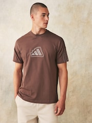 Braun - Adidas Alle SZN 100% Baumwolle T-Shirt - Bild 1 von 7