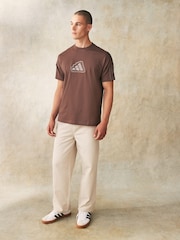 Braun - Adidas Alle SZN 100% Baumwolle T-Shirt - Bild 2 von 7
