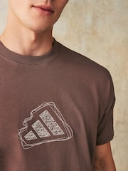 Braun - Adidas Alle SZN 100% Baumwolle T-Shirt - Bild 5 von 7
