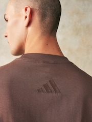 Braun - Adidas Alle SZN 100% Baumwolle T-Shirt - Bild 6 von 7