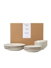 Broste Copenhagen 12 Piece Cream Nordic Dinnerware Set - Image 4 of 4