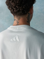 adidas White All SZN 100% Cotton T-Shirt - Image 4 of 6
