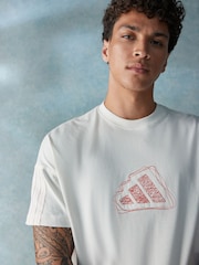 adidas White All SZN 100% Cotton T-Shirt - Image 6 of 6