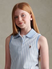 U.S. Polo Assn Blue Stripe Sleeveless Polo Dress - Image 2 of 5