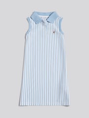 U.S. Polo Assn Blue Stripe Sleeveless Polo Dress - Image 4 of 5