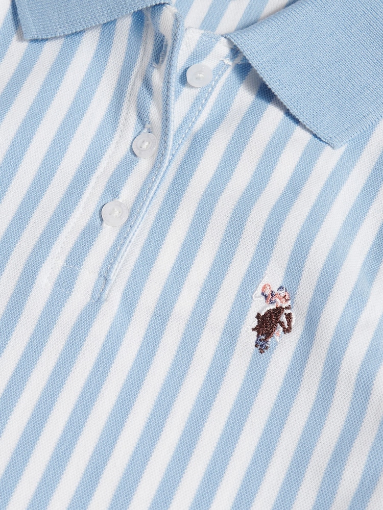 U.S. Polo Assn Blue Stripe Sleeveless Polo Dress - Image 5 of 5