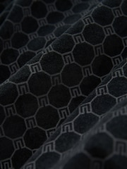 Black Slim Jacquard Tuxedo Suit Trousers - Image 7 of 9