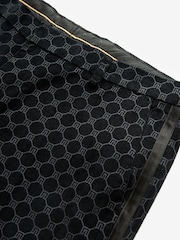 Black Slim Jacquard Tuxedo Suit Trousers - Image 8 of 9