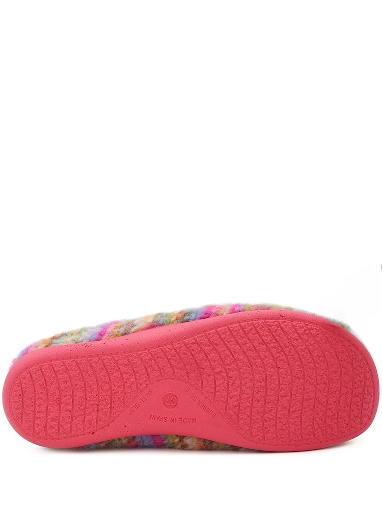 Daugiaspalvė rožinė - Jones Bootmaker Frisbee Mulės šlepetės - 6 paveikslėlis iš 6