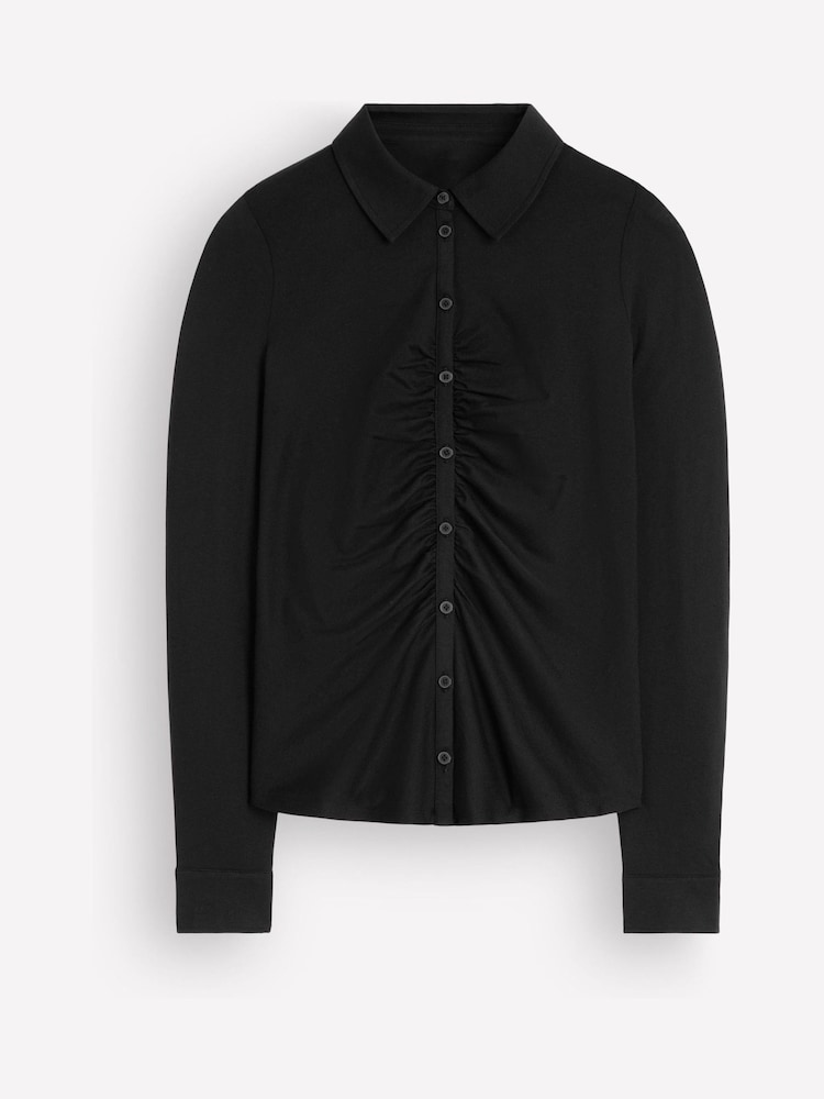 Itim - Boden Imi Ruched Jersey Shirt - Larawan 5 ng 5