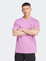 adidas originals Purple Originals Trefoil Essentials 100% Cotton T-Shirt - Image 1 of 7