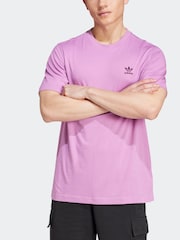 adidas originals Purple Originals Trefoil Essentials 100% Cotton T-Shirt - Image 3 of 7