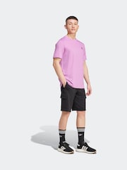 adidas originals Purple Originals Trefoil Essentials 100% Cotton T-Shirt - Image 4 of 7