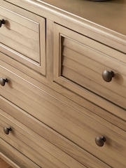 Pacific Taupe Brown Pine Wood Four Drawers Chest - Image 2 of 3