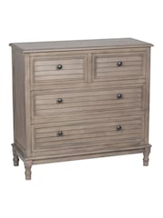 Pacific Taupe Brown Pine Wood Four Drawers Chest - Image 3 of 3